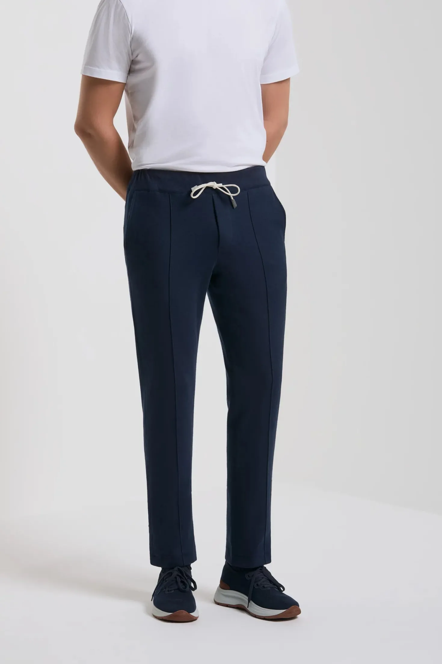 Pantalon de jogging en jersey bleu - Made in Italy