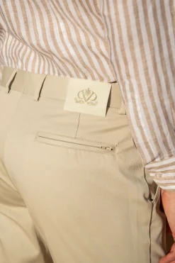 Pantalon Sirmione en coton écru - Made in Italy