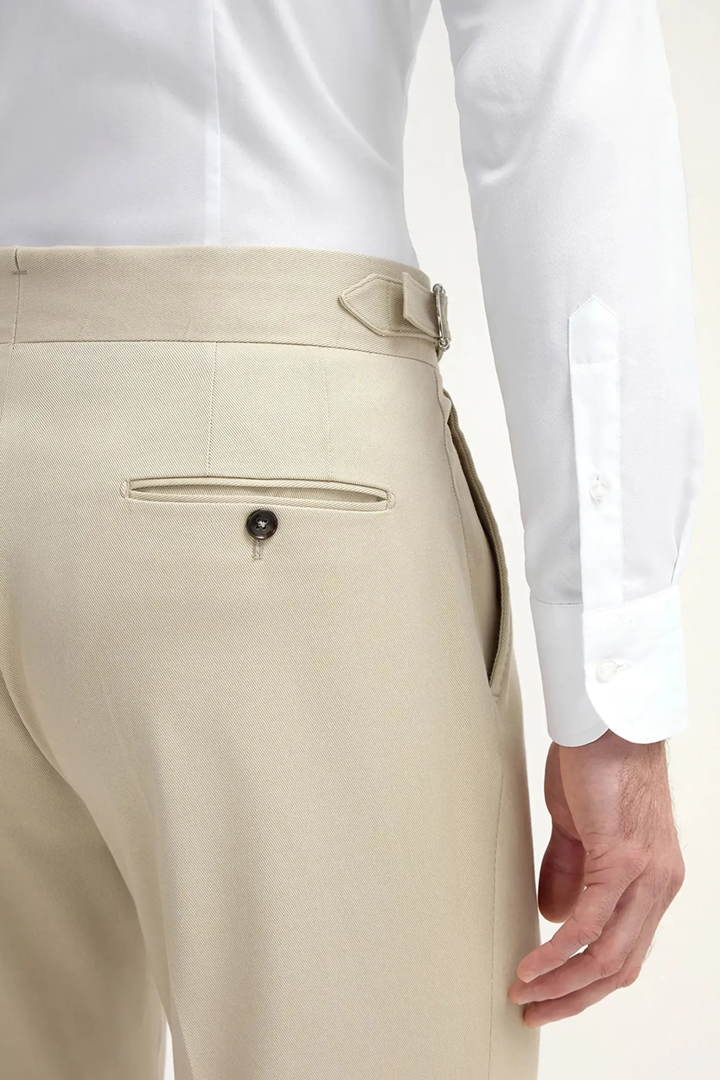 Pantalon Soragna en coton beige - Made in Italy