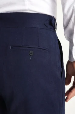 Pantalon Soragna en coton bleu - Made in Italy