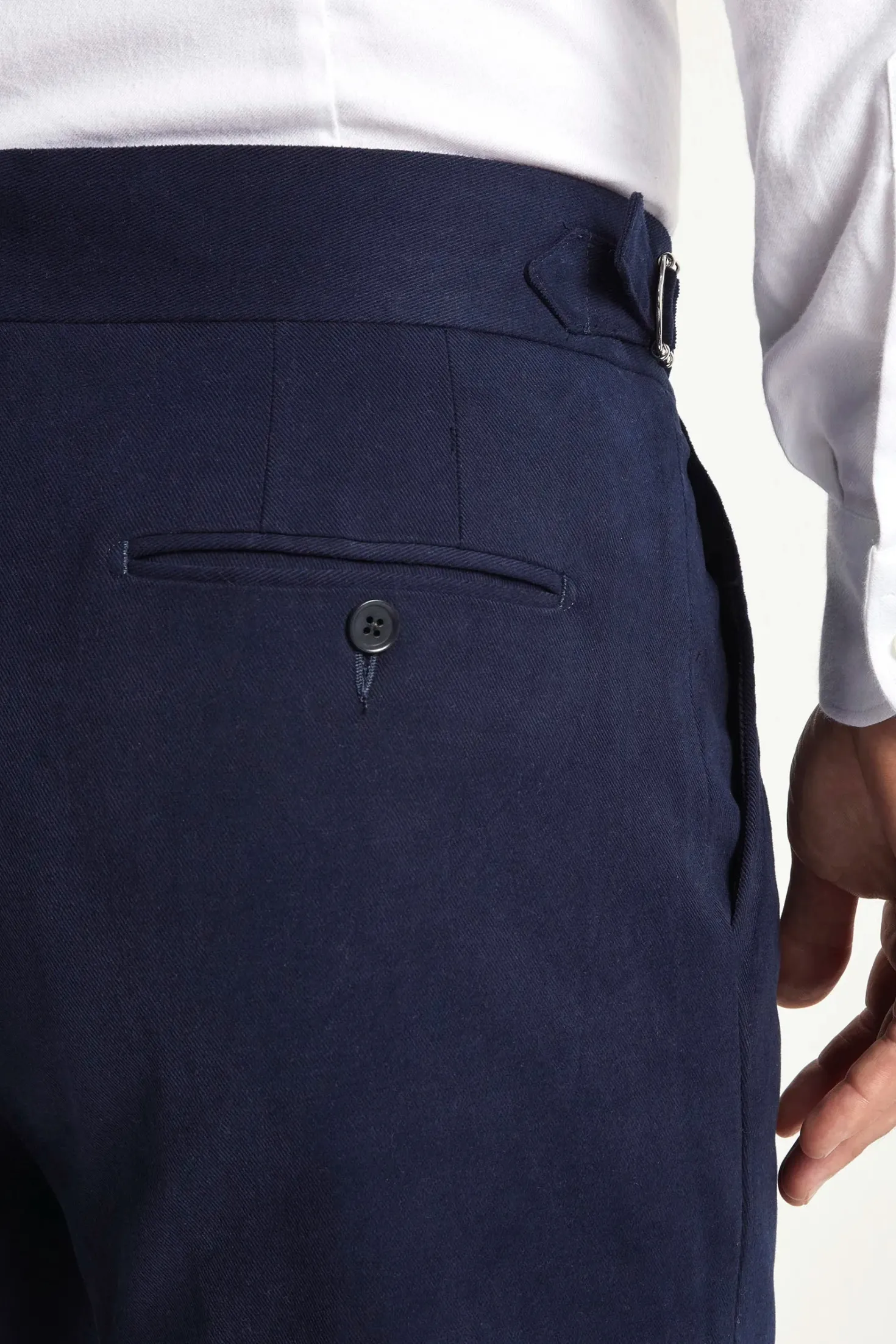 Pantalon Soragna en coton bleu - Made in Italy