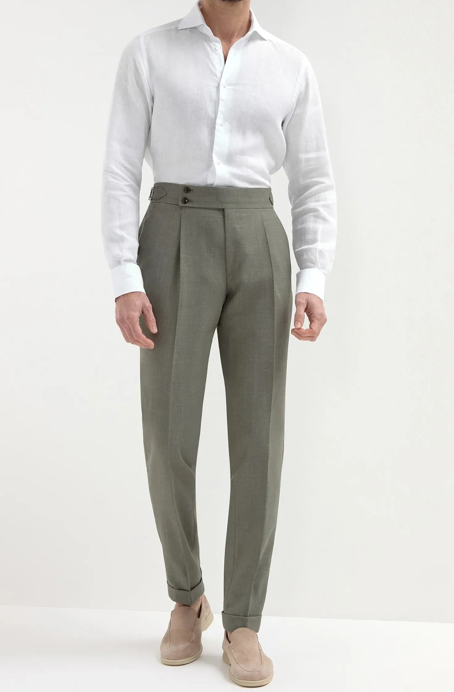 Pantalon Soragna vert - Made in Italy