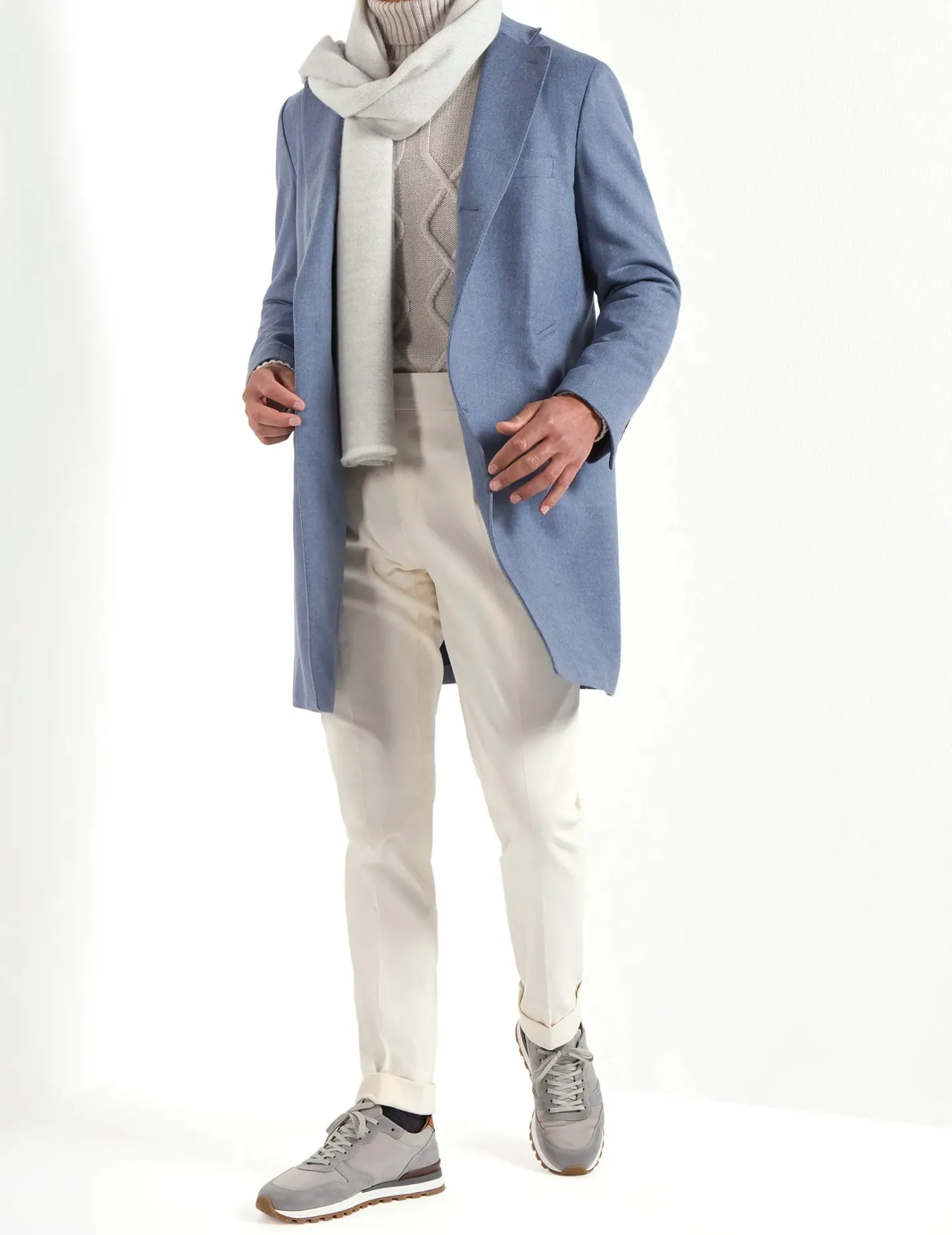 Pardessus Bleu clair - Made in Italy