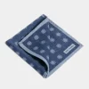Pochette bleu marine fantaisie - Made in Italy