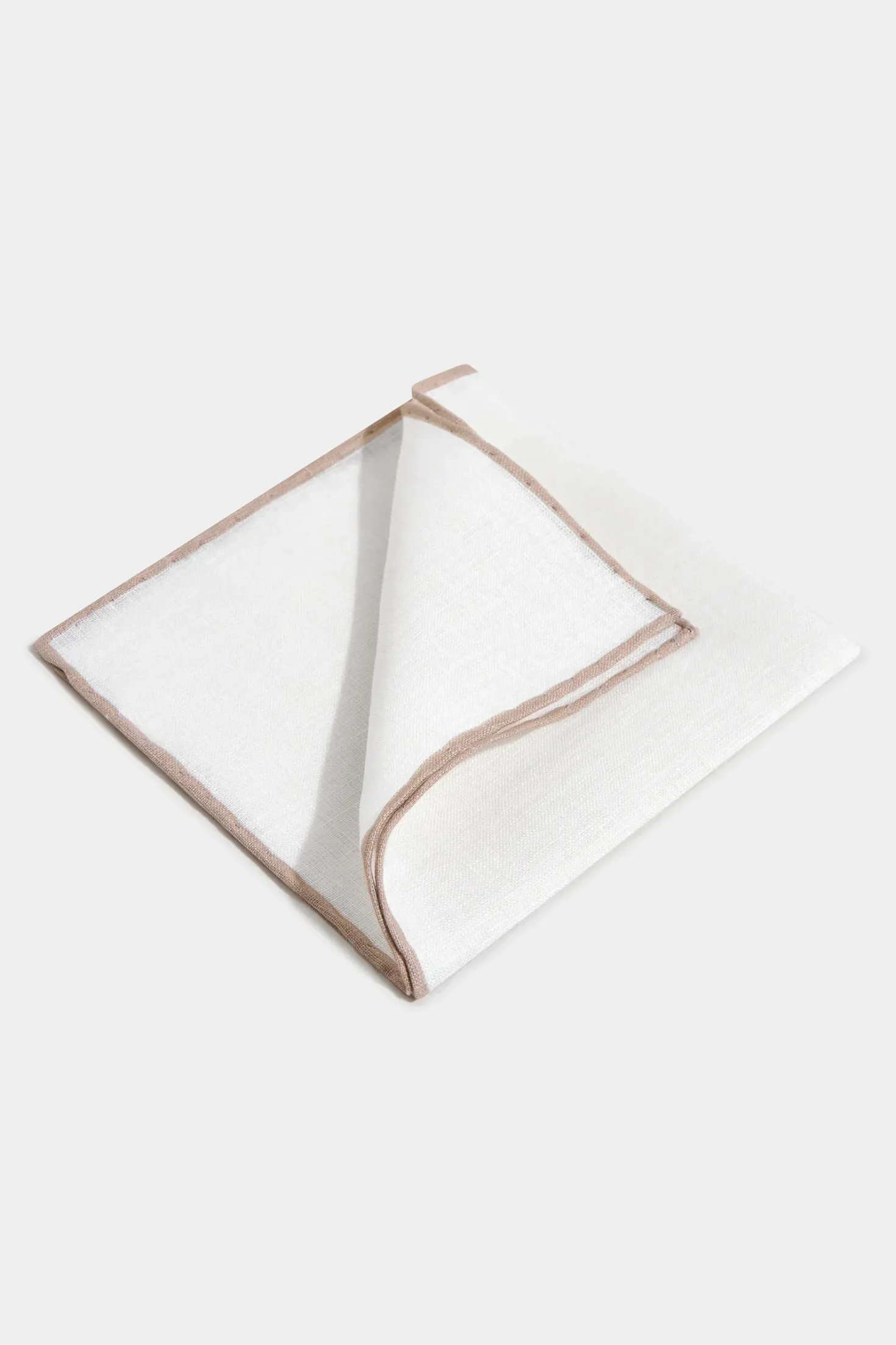 Pochette en lin blanche/beige - Made in Italy