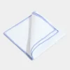 Pochette en lin blanche/bleu clair - Made in Italy