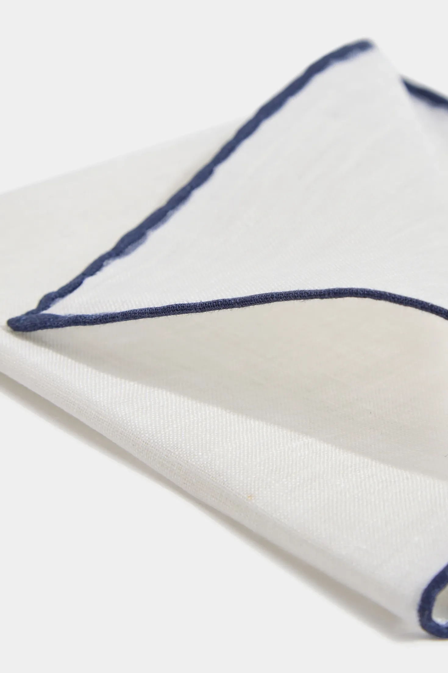 Pochette en lin blanche/bleue - Made in Italy