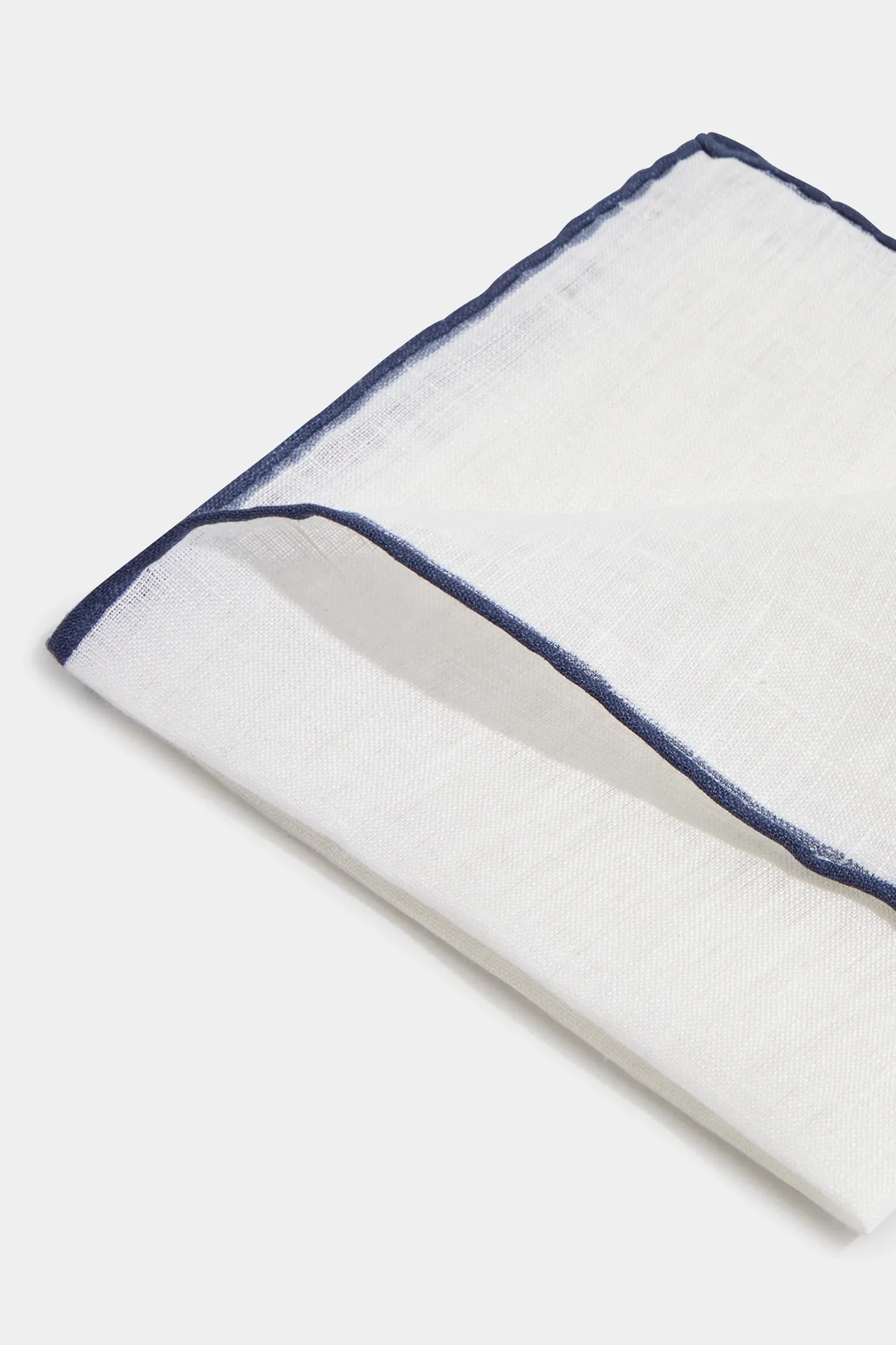 Pochette en lin blanche/bleue - Made in Italy