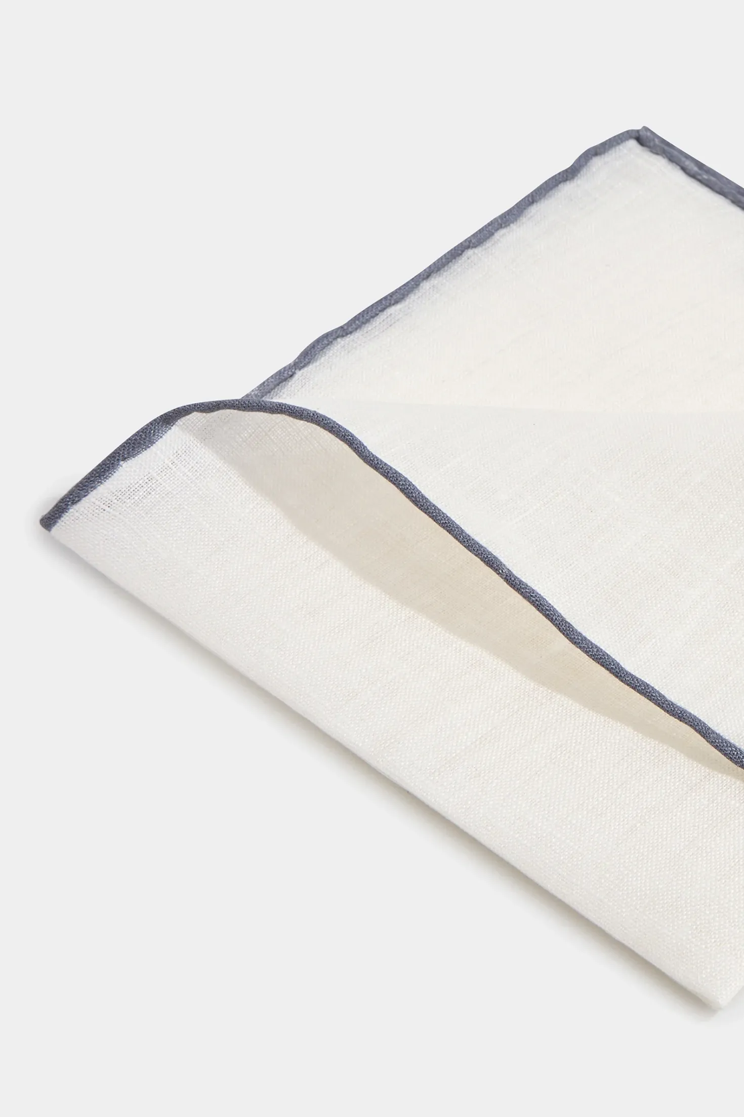 Pochette en lin blanche/grise - Made in Italy