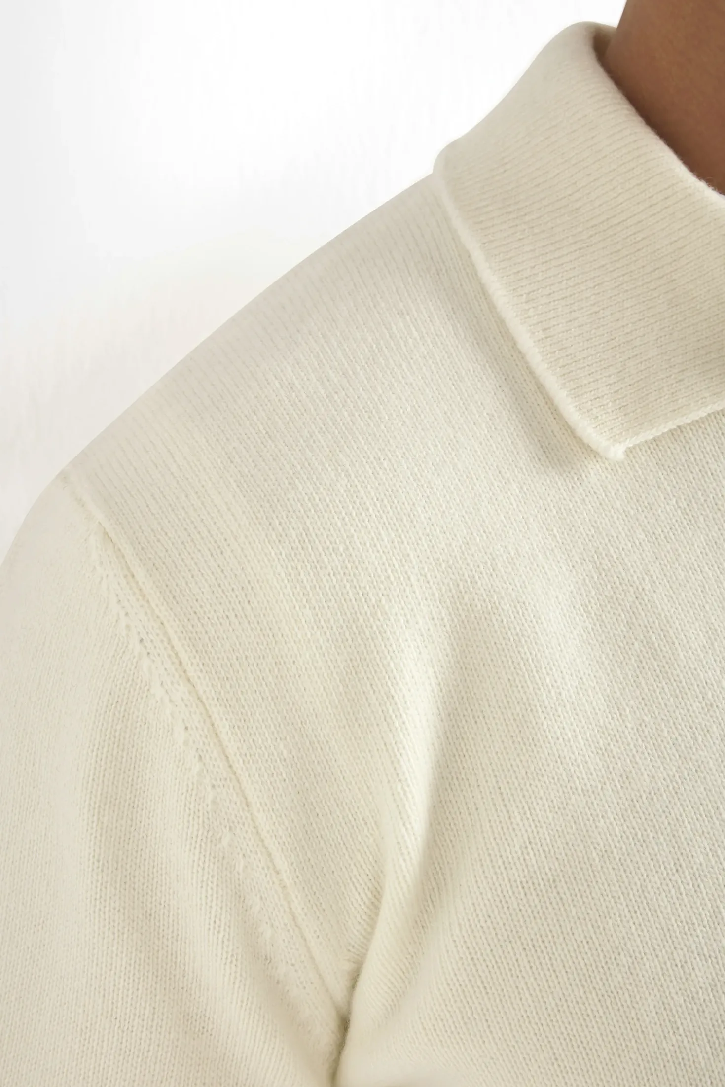 Polo en laine blanc - Made in Italy
