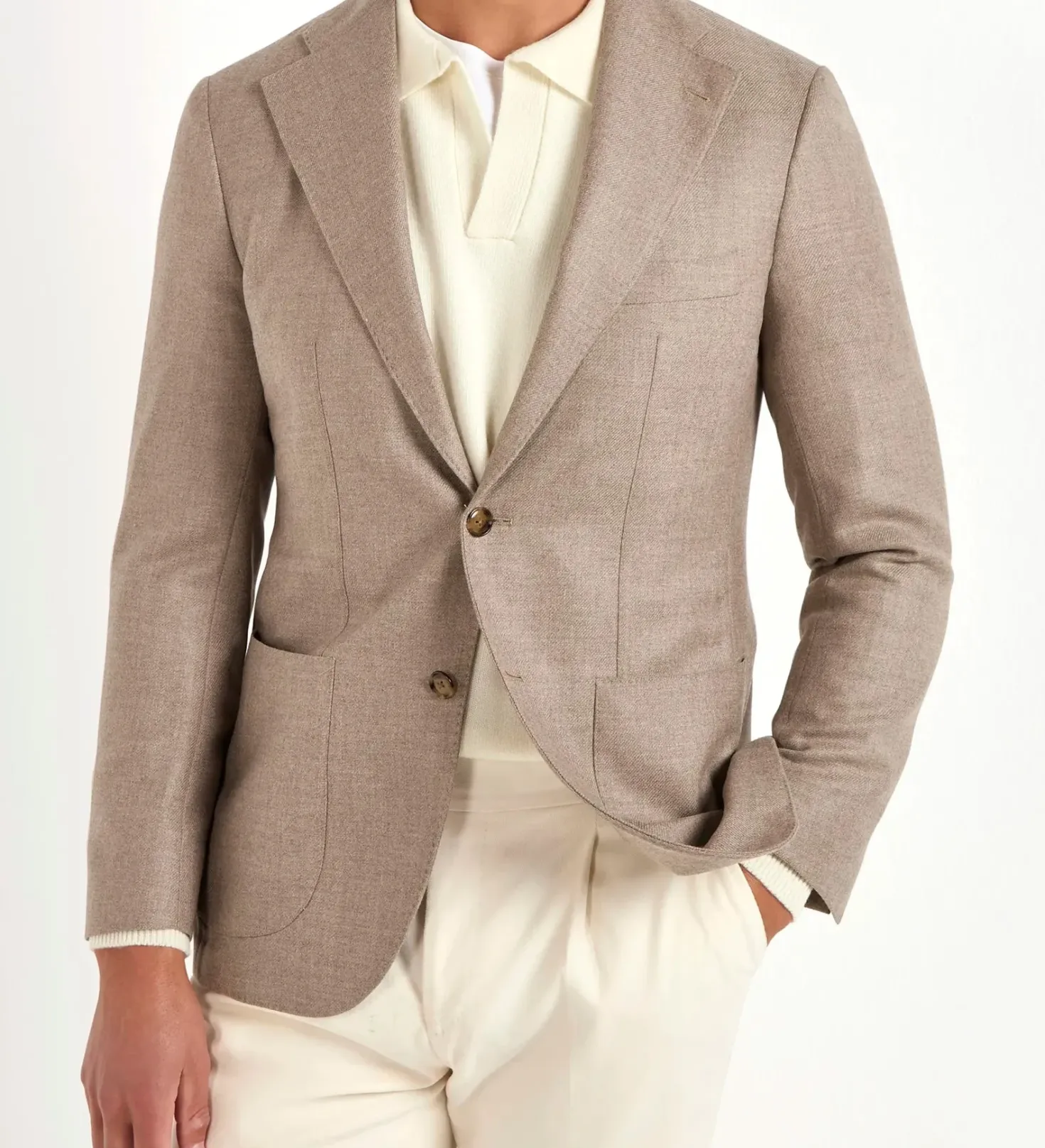 Polo en laine blanc - Made in Italy