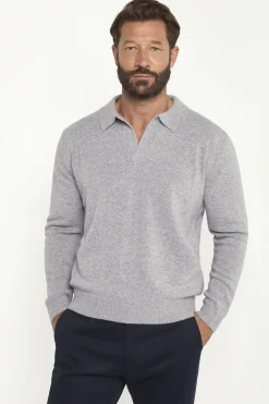 Polo en laine gris - Made in Italy