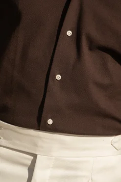 Polo marron - Made in Italy