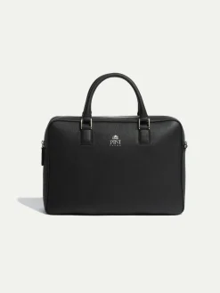 Porte-documents noir en cuir - Made in Italy