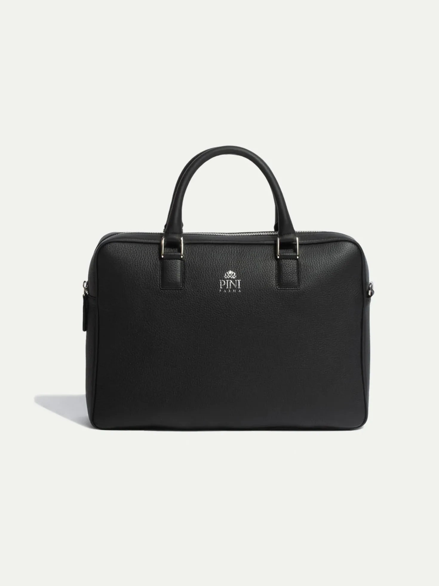 Porte-documents noir en cuir - Made in Italy
