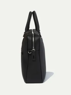 Porte-documents noir en cuir - Made in Italy