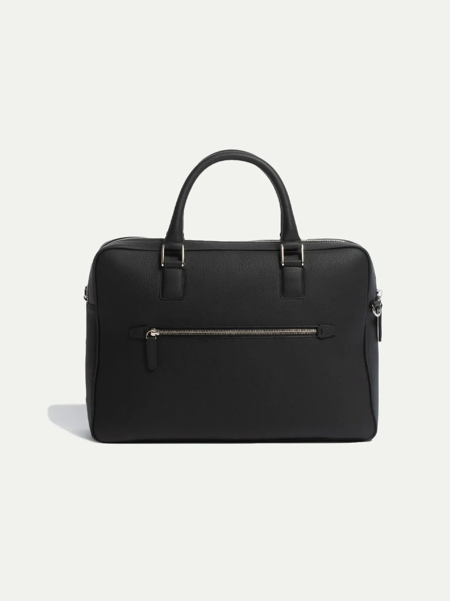 Porte-documents noir en cuir - Made in Italy