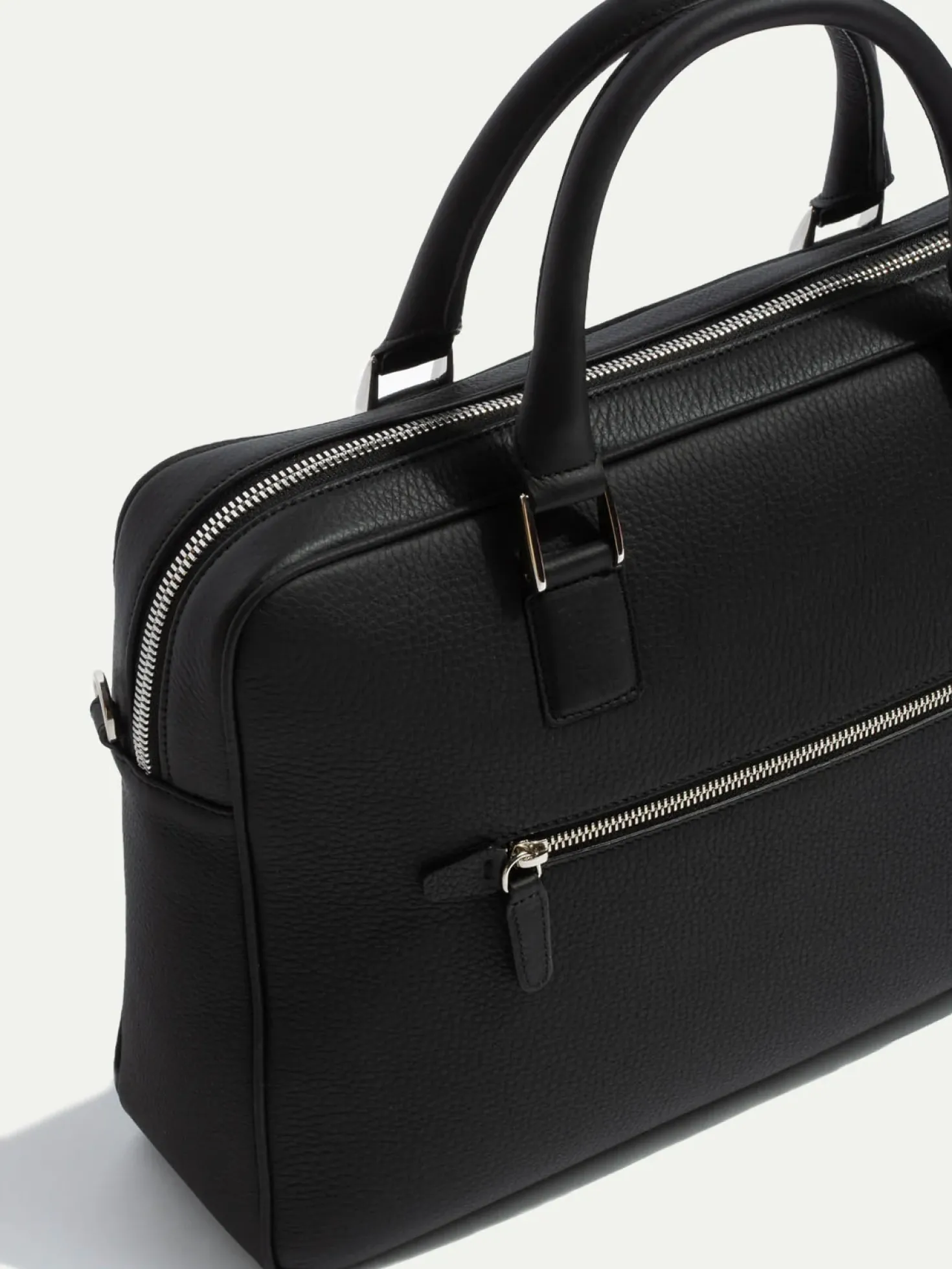 Porte-documents noir en cuir - Made in Italy