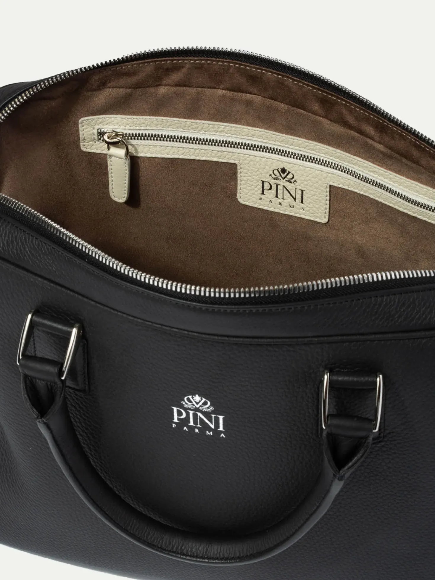Porte-documents noir en cuir - Made in Italy