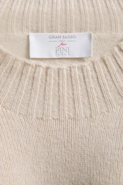 Pull à col montant sable - Made in Italy