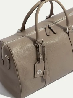 Sac de voyage taupe en cuir - Made in Italy