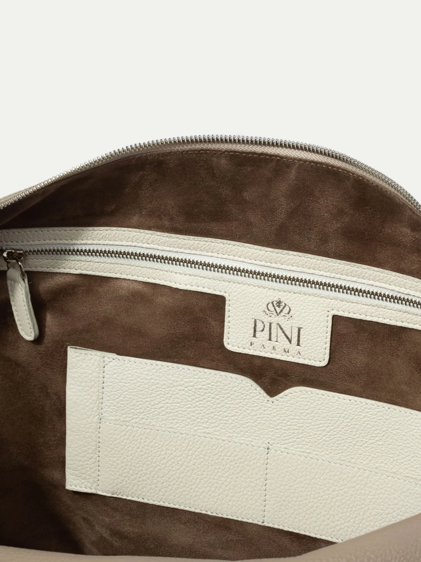 Sac de voyage taupe en cuir - Made in Italy