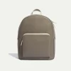Sac à dos taupe en cuir - Made in Italy