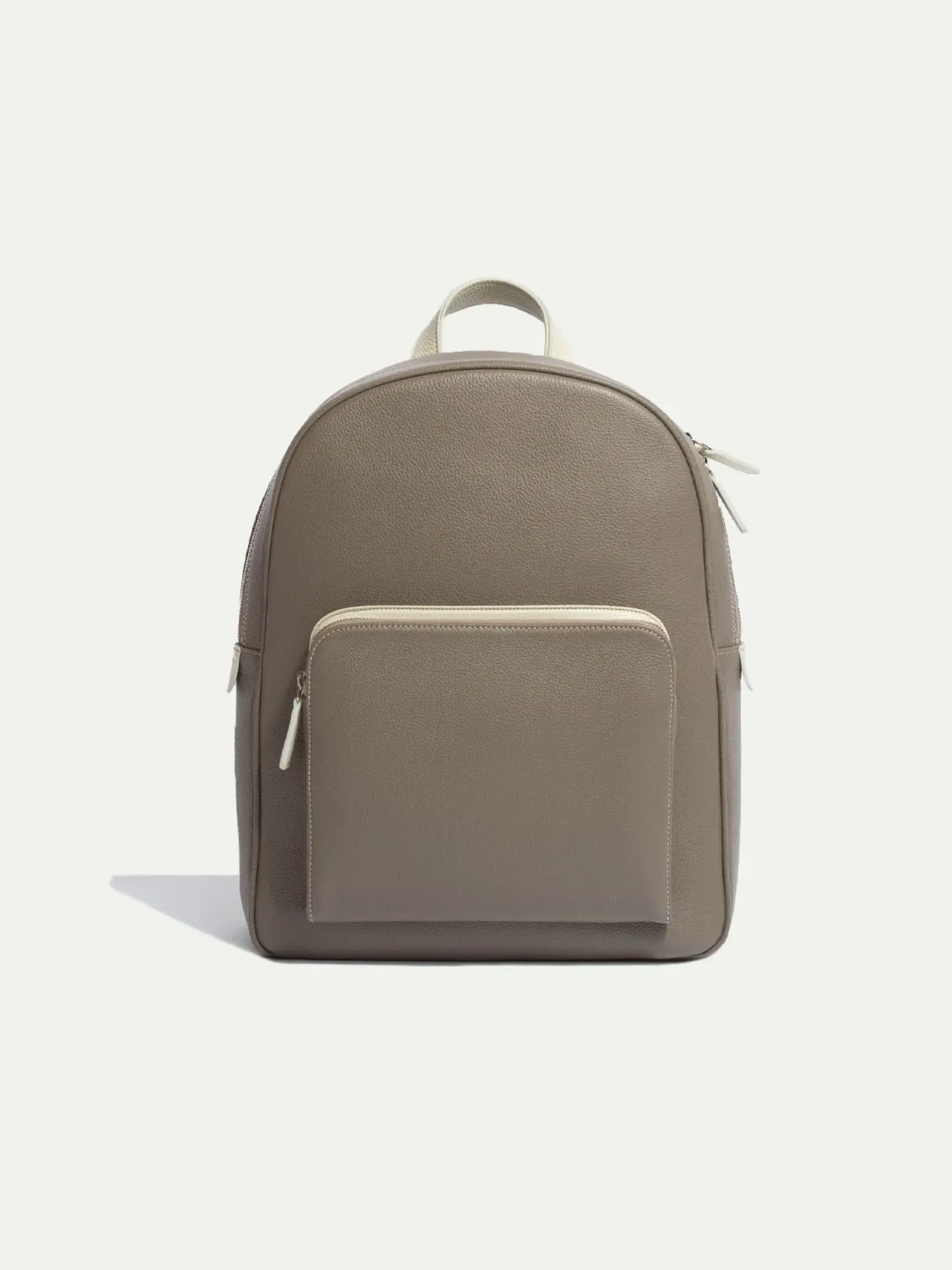 Sac à dos taupe en cuir - Made in Italy