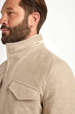 Saharienne sable en cachemire - Made in Italy