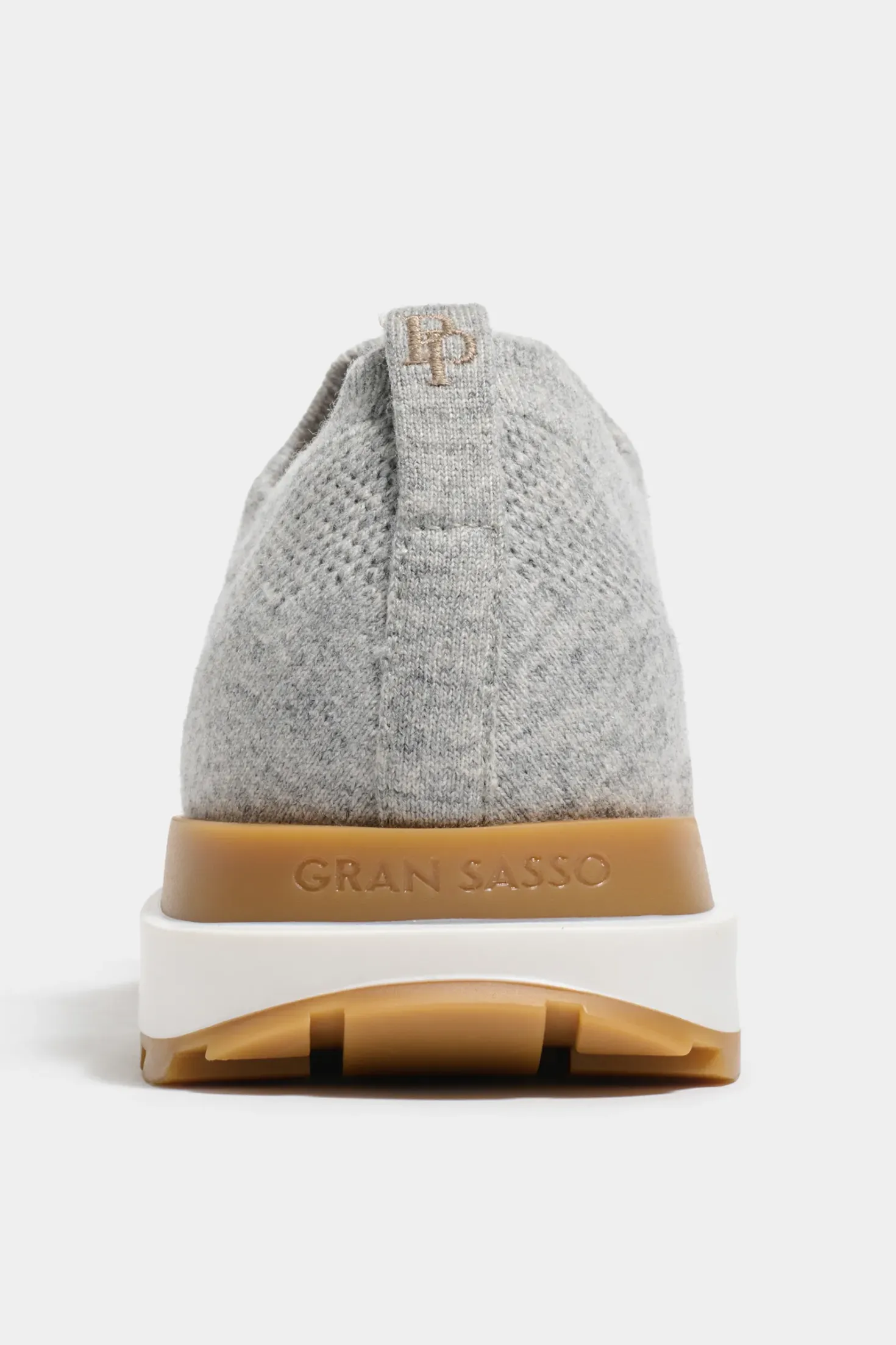 Sneakers en maille gris clair - Made in Italy