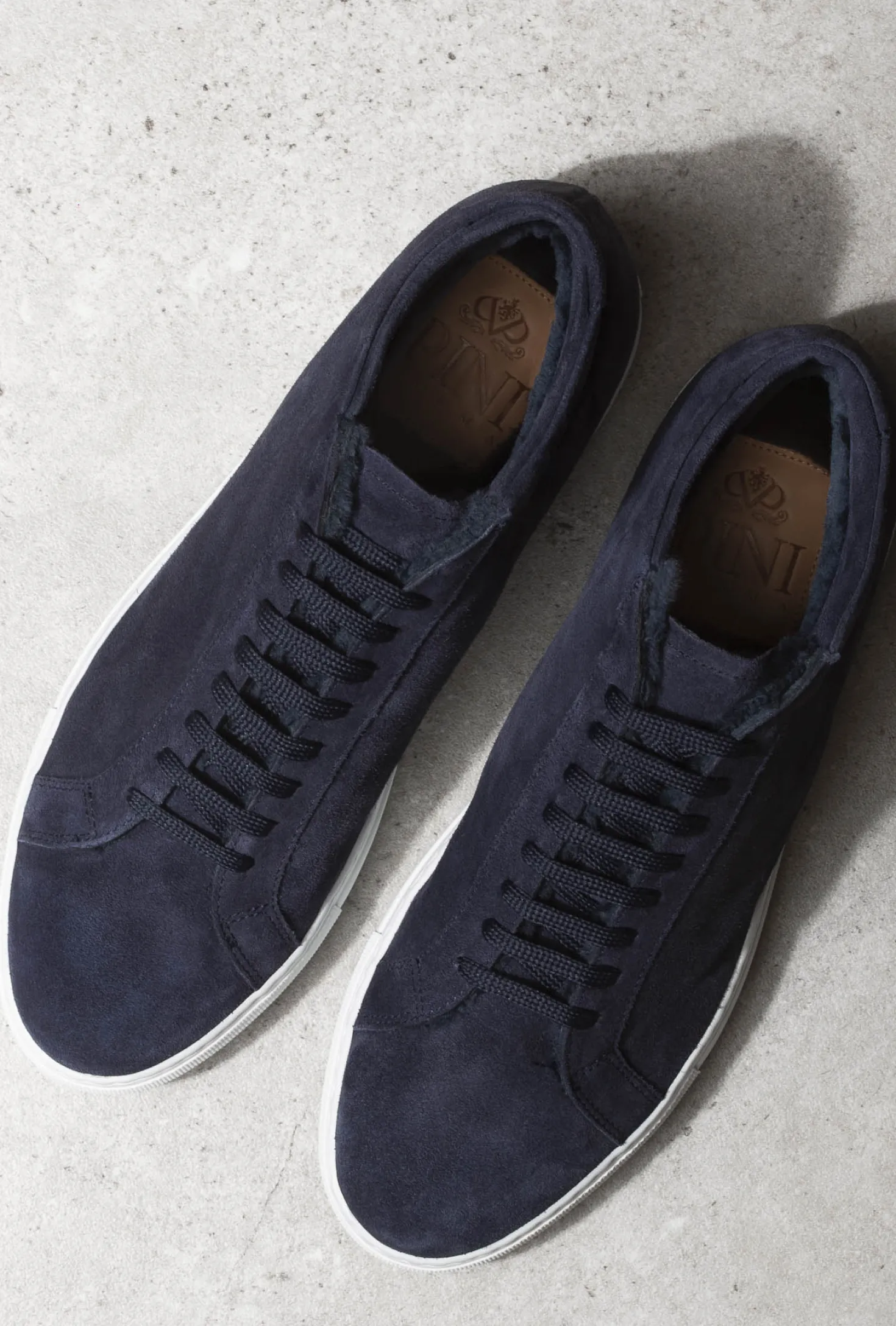 Sneakers montantes bleues - Made in Italy