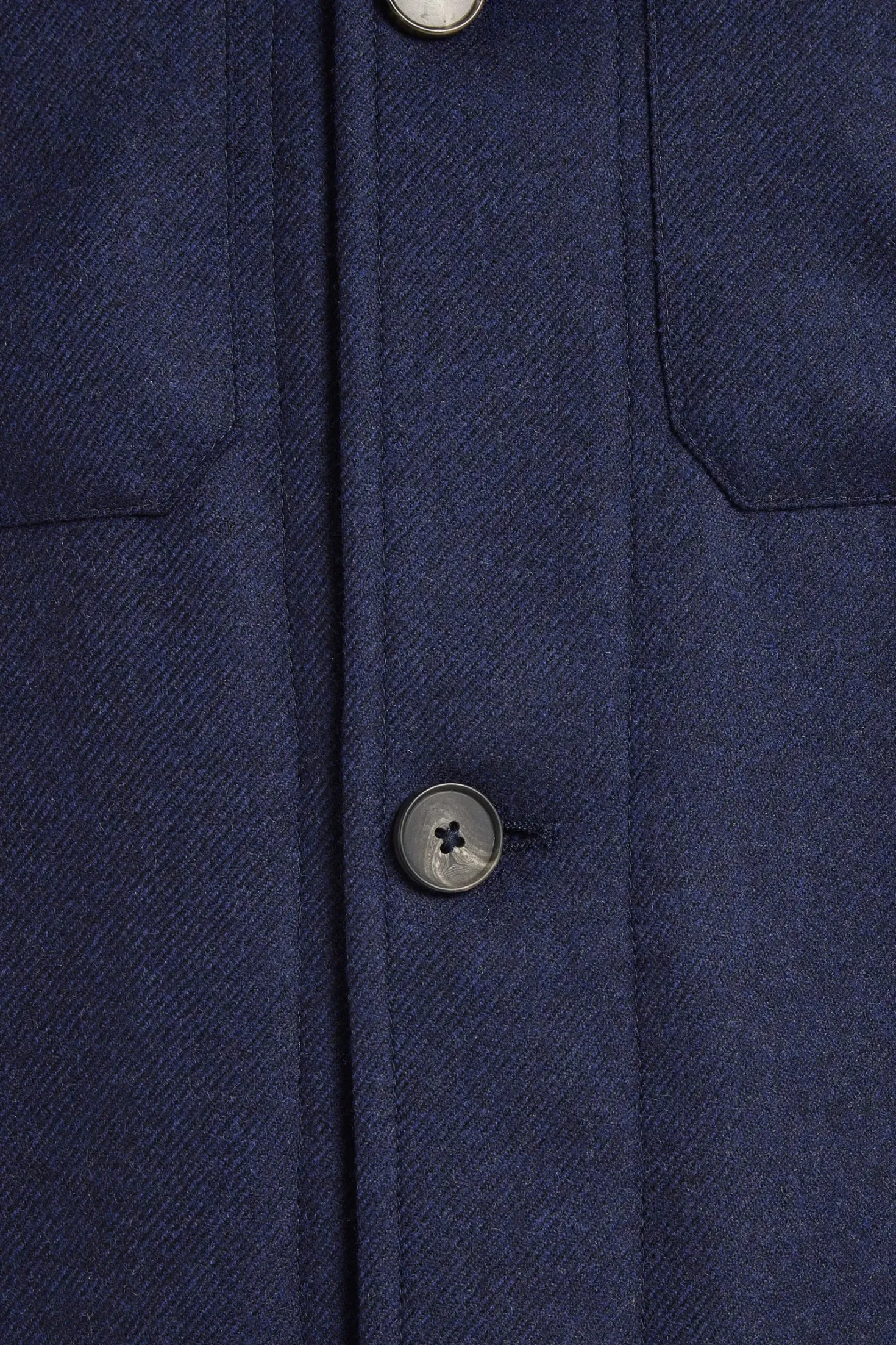 Surchemise bleue en laine et cachemire - Made in Italy