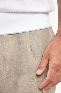 T-shirt à col montant blanc - Made in Italy
