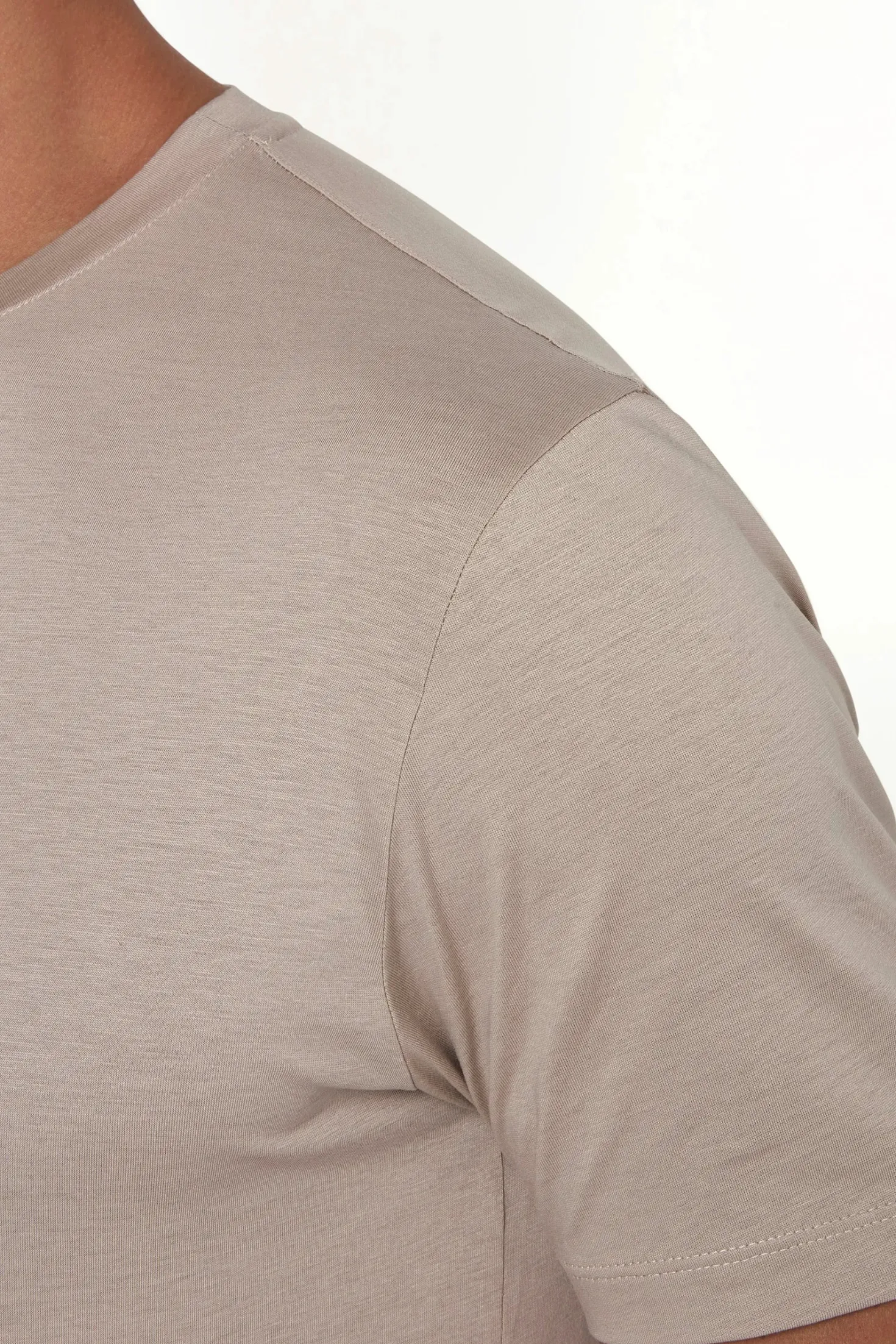 T-shirt en jersey taupe - Made in Italy