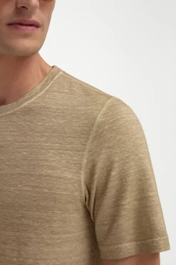 T-shirt en lin taupe - Made in Italy