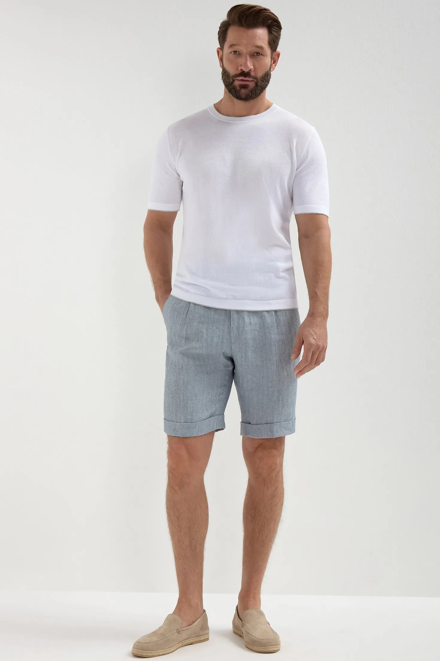 T-shirt en maille blanc - Made in Italy