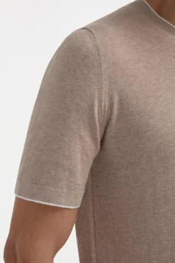 T-shirt en maille taupe - Made in Italy
