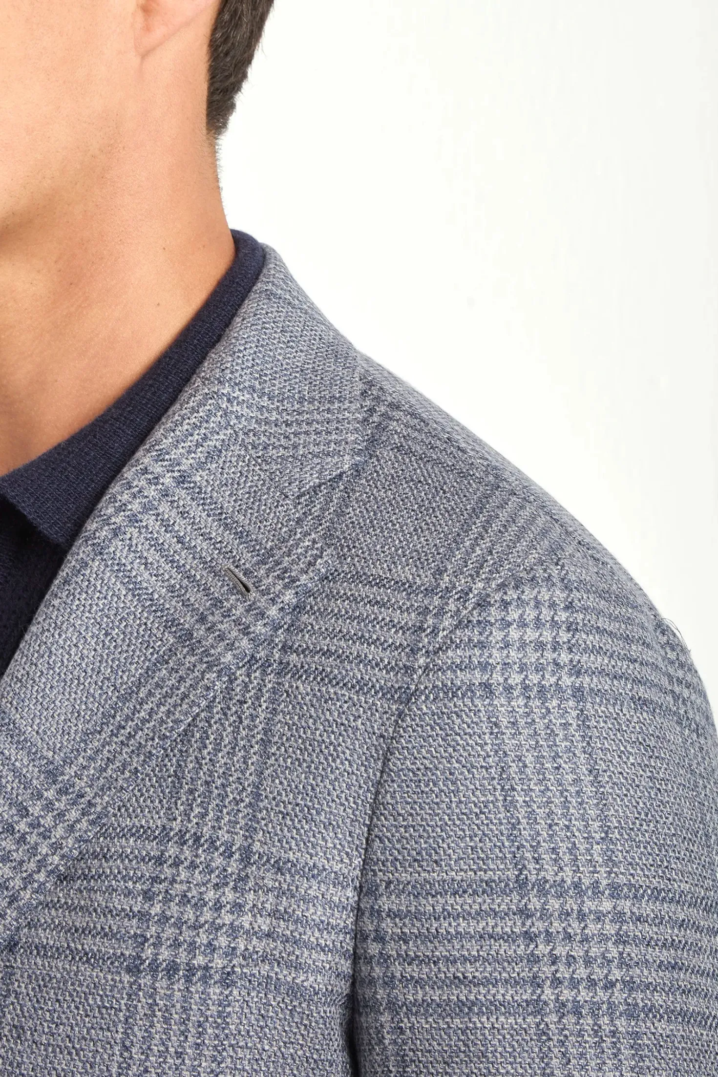 Veste bleu clair Prince de Galles - Made in Italy
