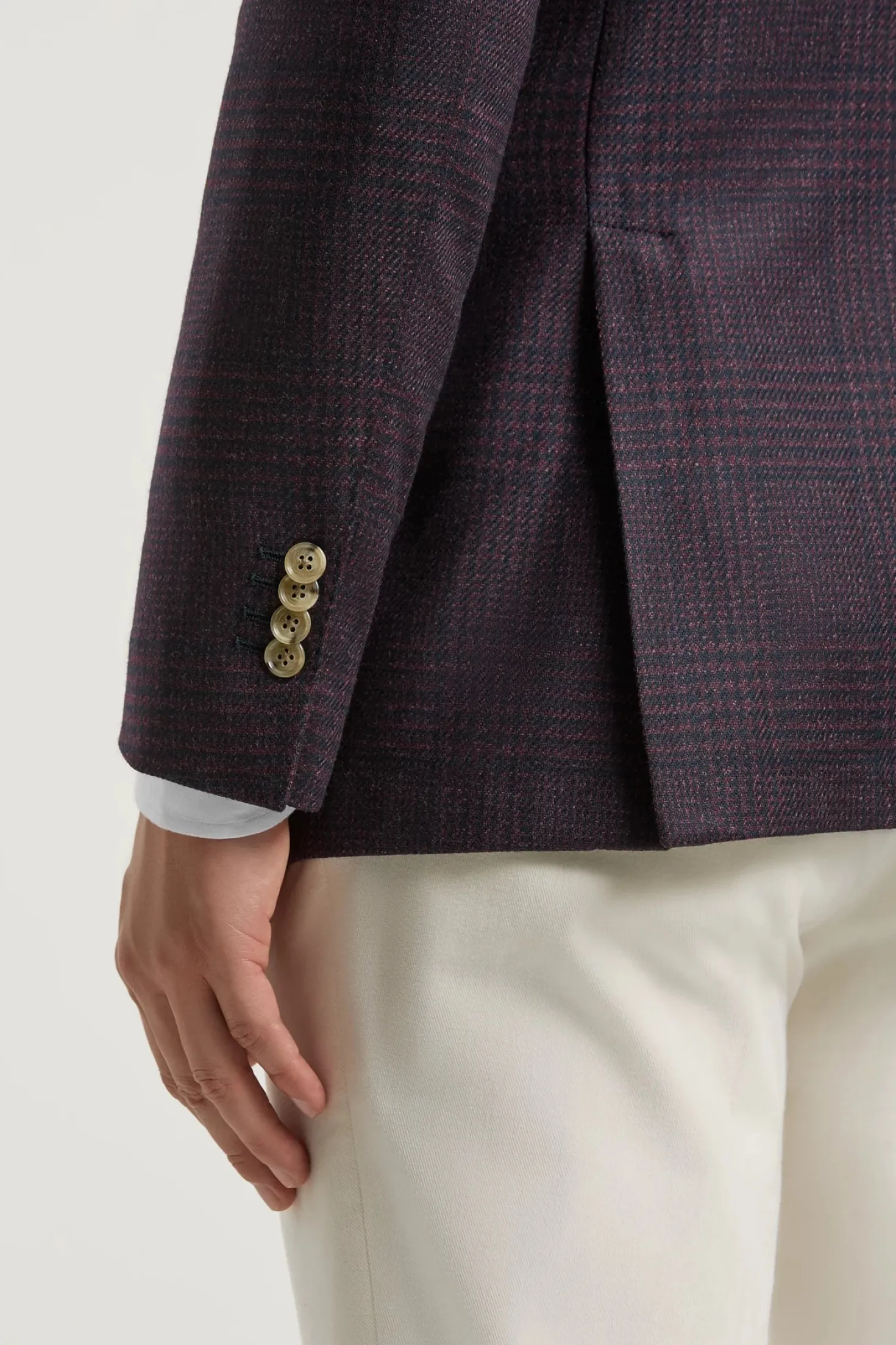 Veste bordeaux Prince de Galles - Made in Italy