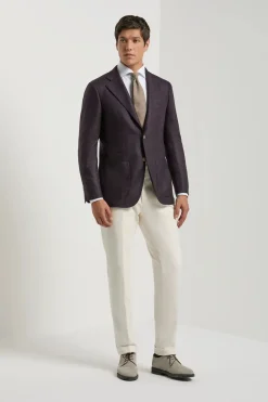 Veste bordeaux Prince de Galles - Made in Italy