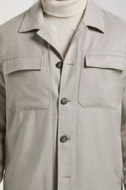 Veste-chemise beige - Made in Italy
