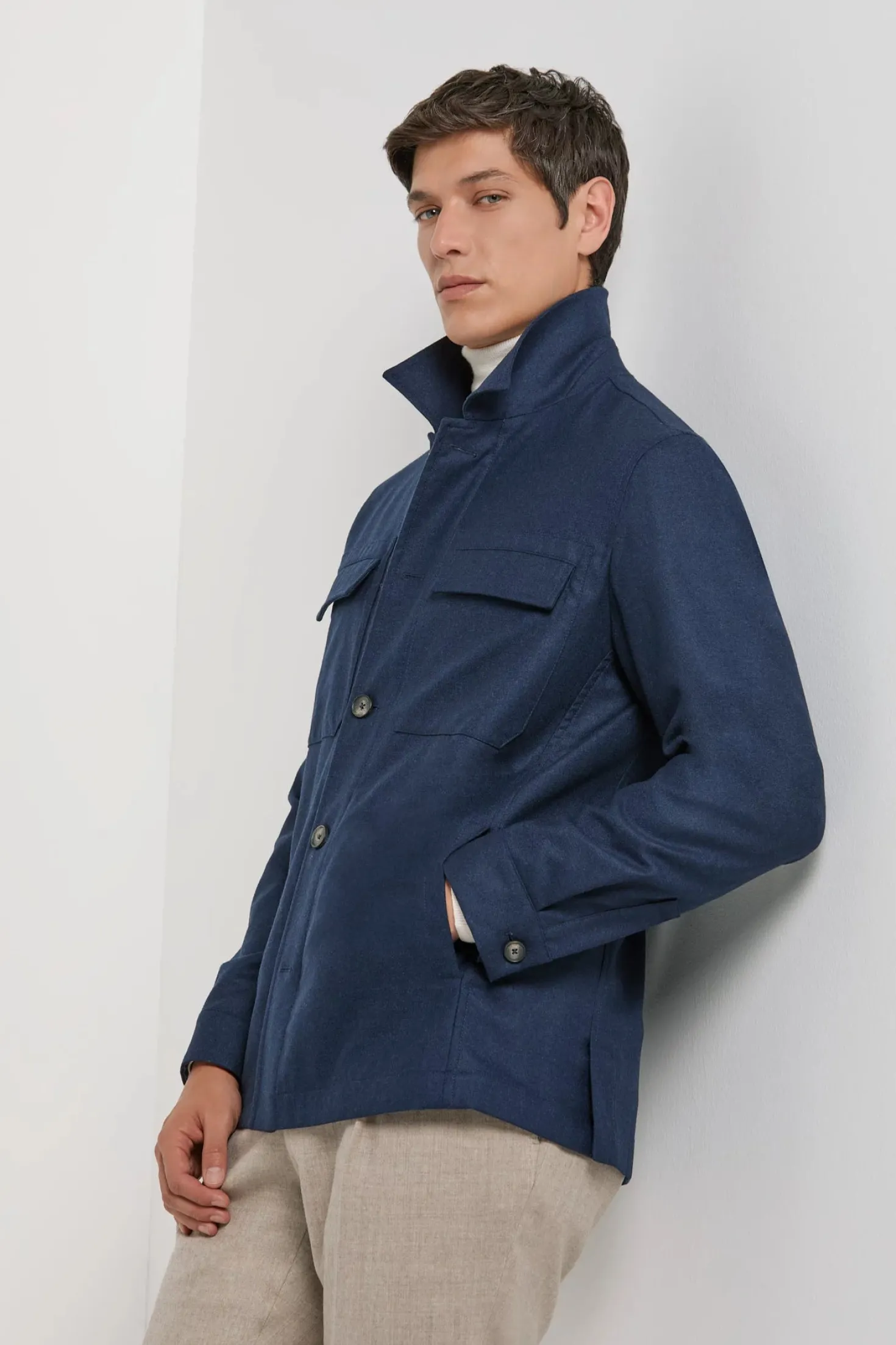 Veste-chemise bleue - Made in Italy