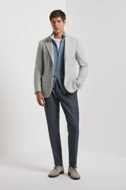 Veste à chevrons gris clair - Made in Italy