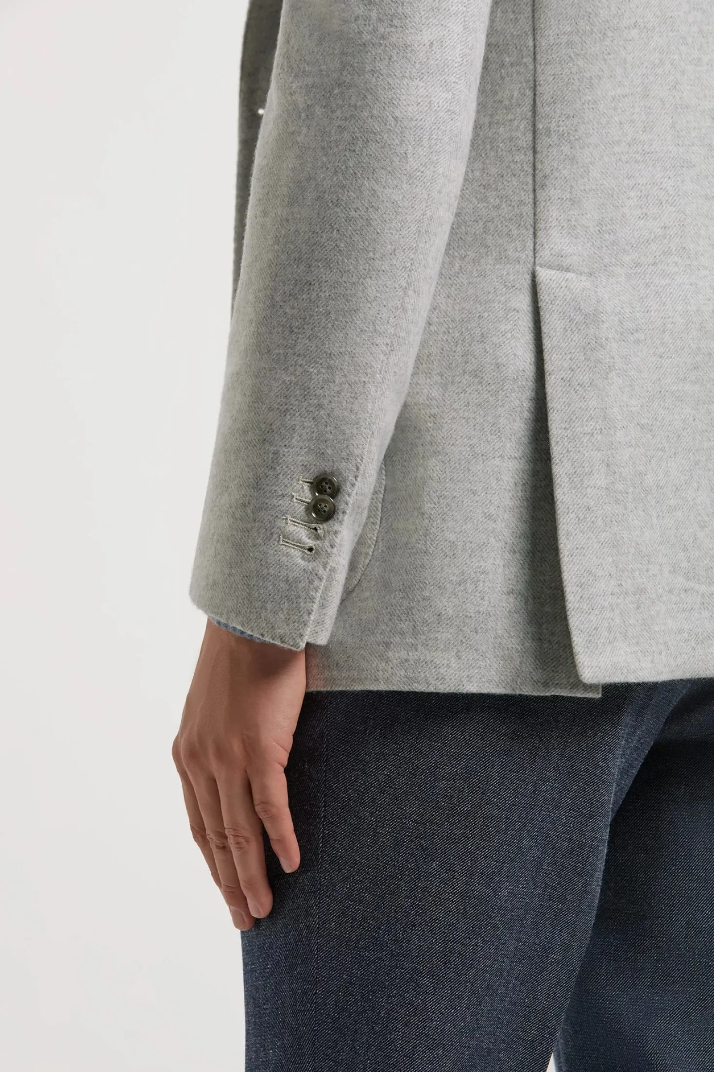 Veste à chevrons gris clair - Made in Italy