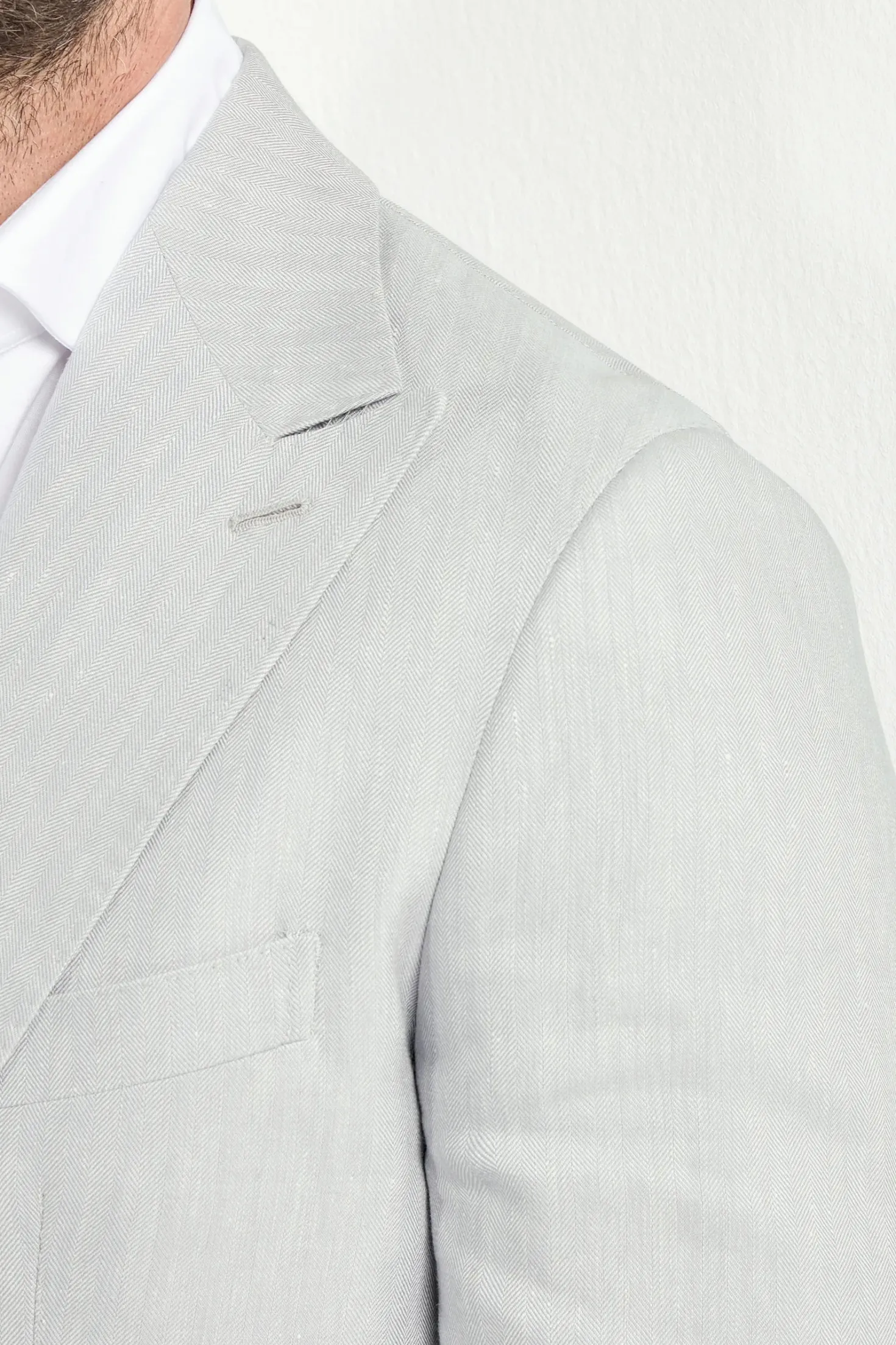Veste à chevrons Gris clair - Made in Italy