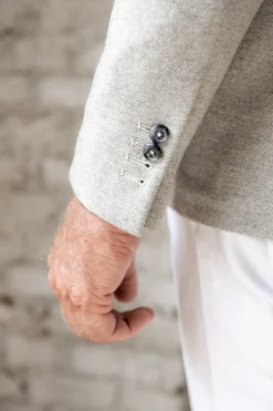 Veste à chevrons gris clair - Made in Italy