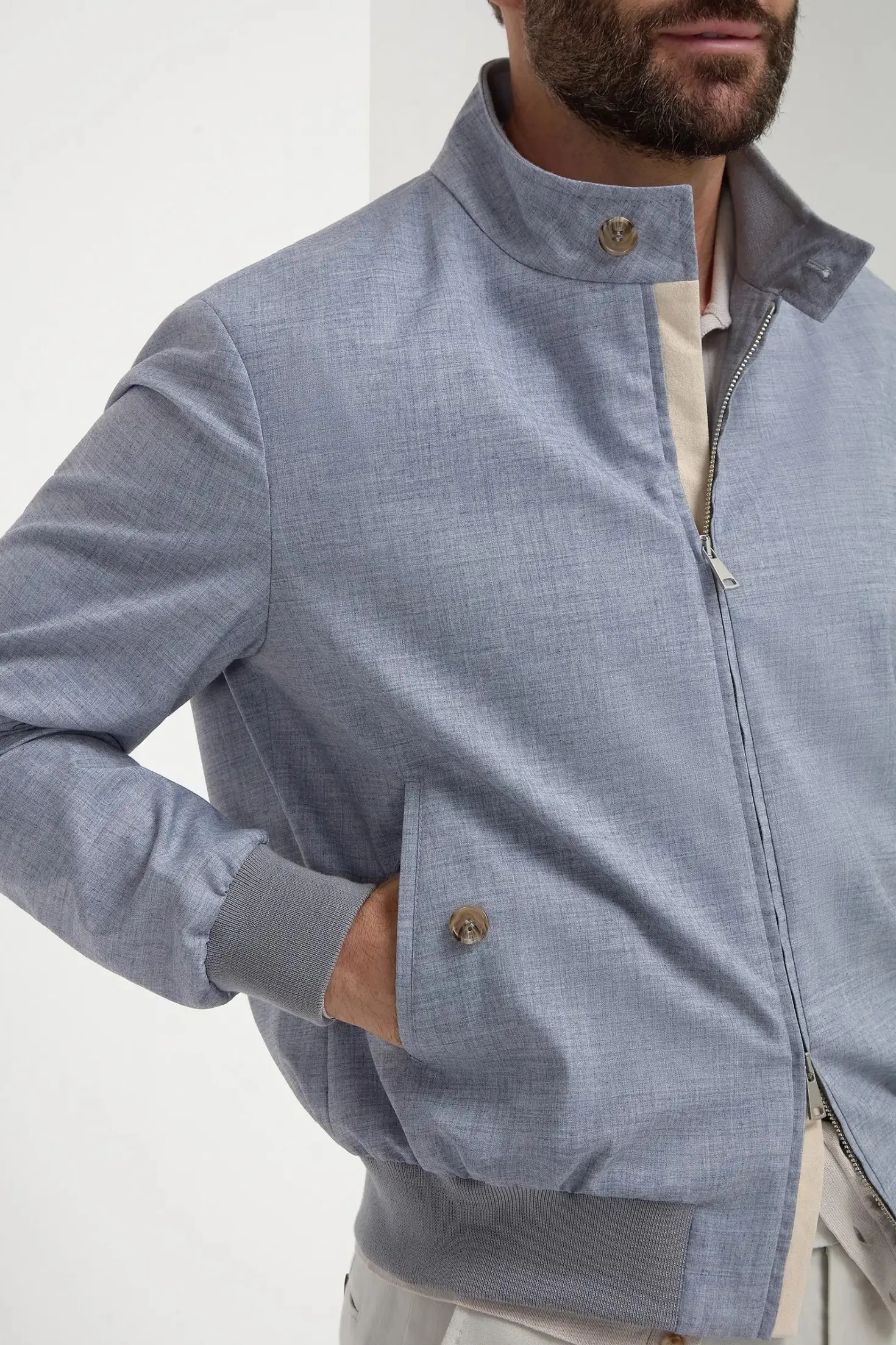 Veste courte Bleu clair - Made in Italy