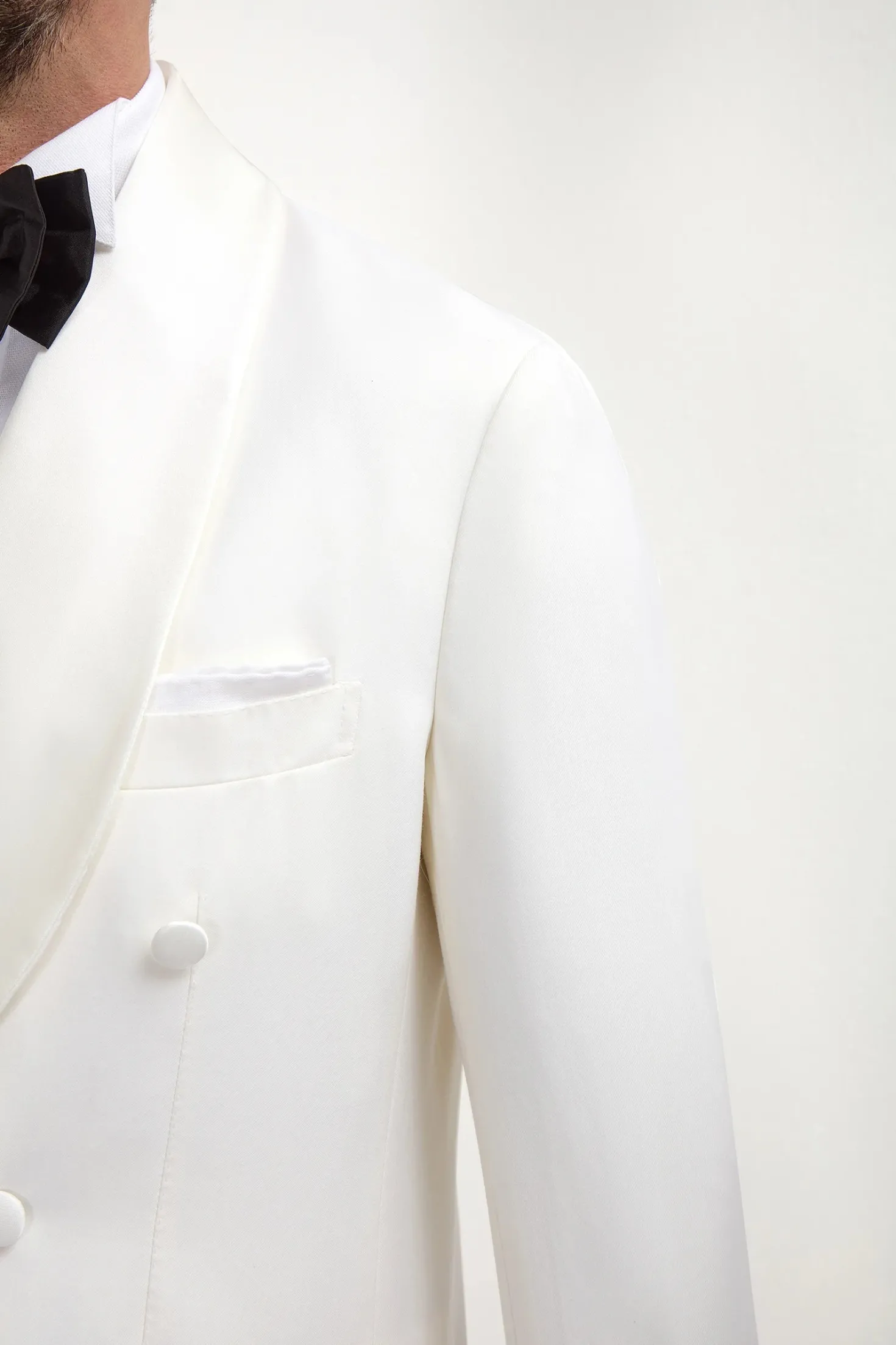 veste croisée de smoking blanche - Made in Italy