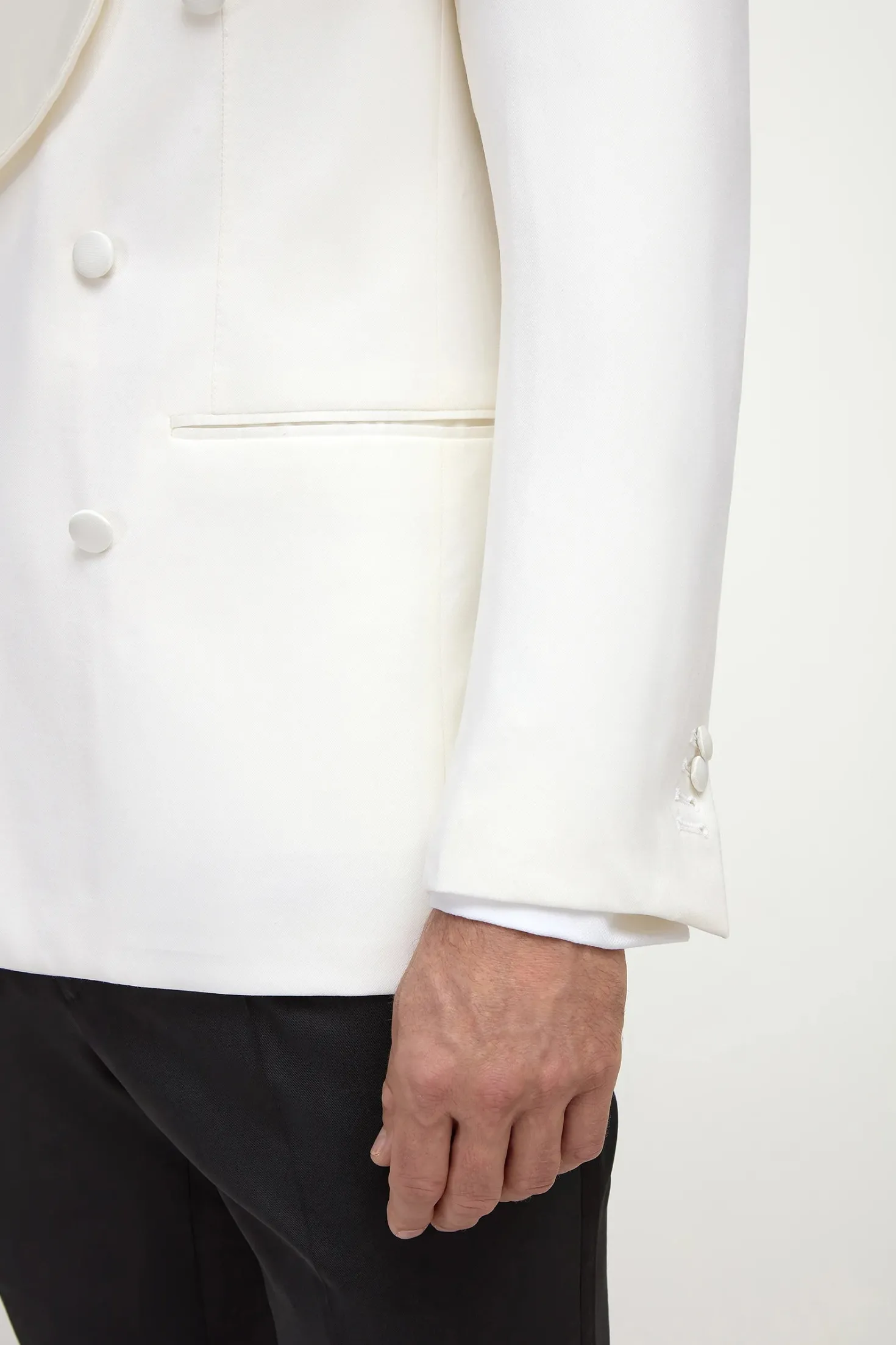 veste croisée de smoking blanche - Made in Italy