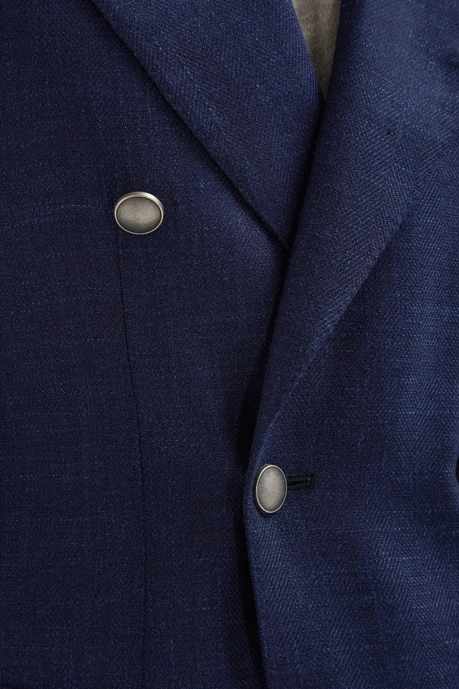 veste croisée en chevrons bleue - Made in Italy